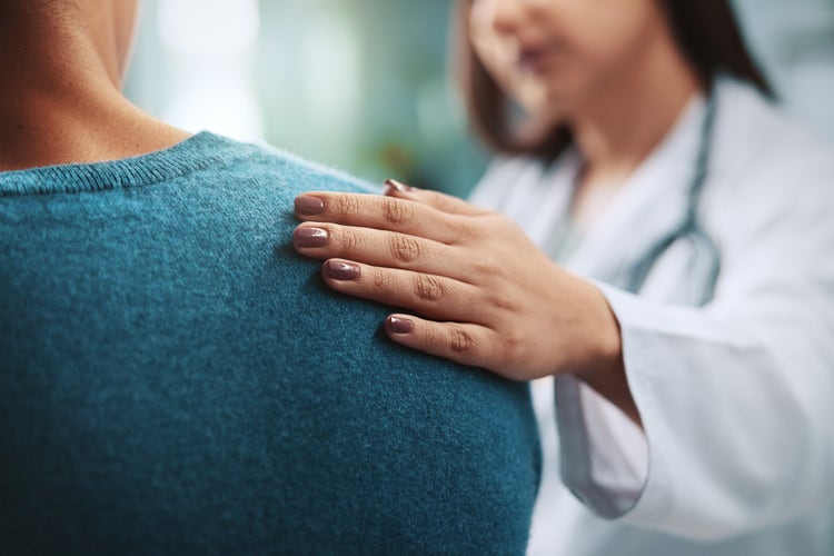Healthcare consultation about RSV vaccination and respiratory health.